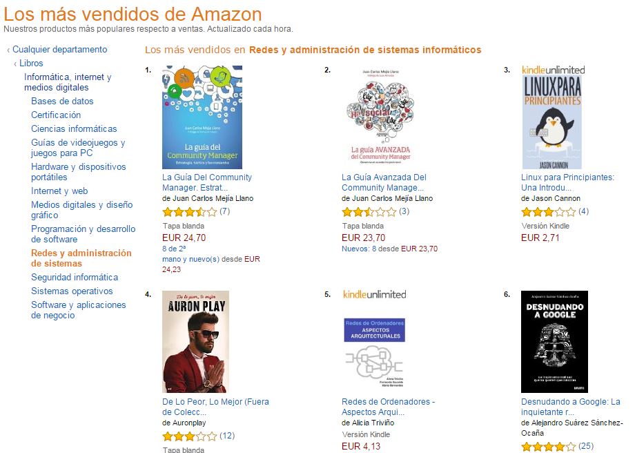 Libros de Juan Carlos Mejía Llano los más vendidos en Amazon España