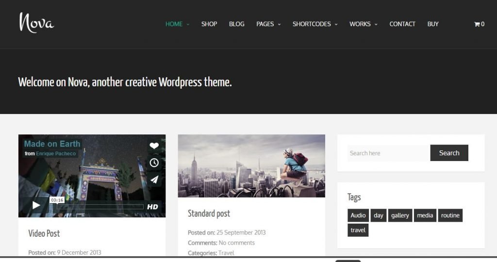 Plantilla wordpress Nova