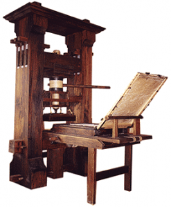 Historia de la publicidad - Imprenta de Gutenberg