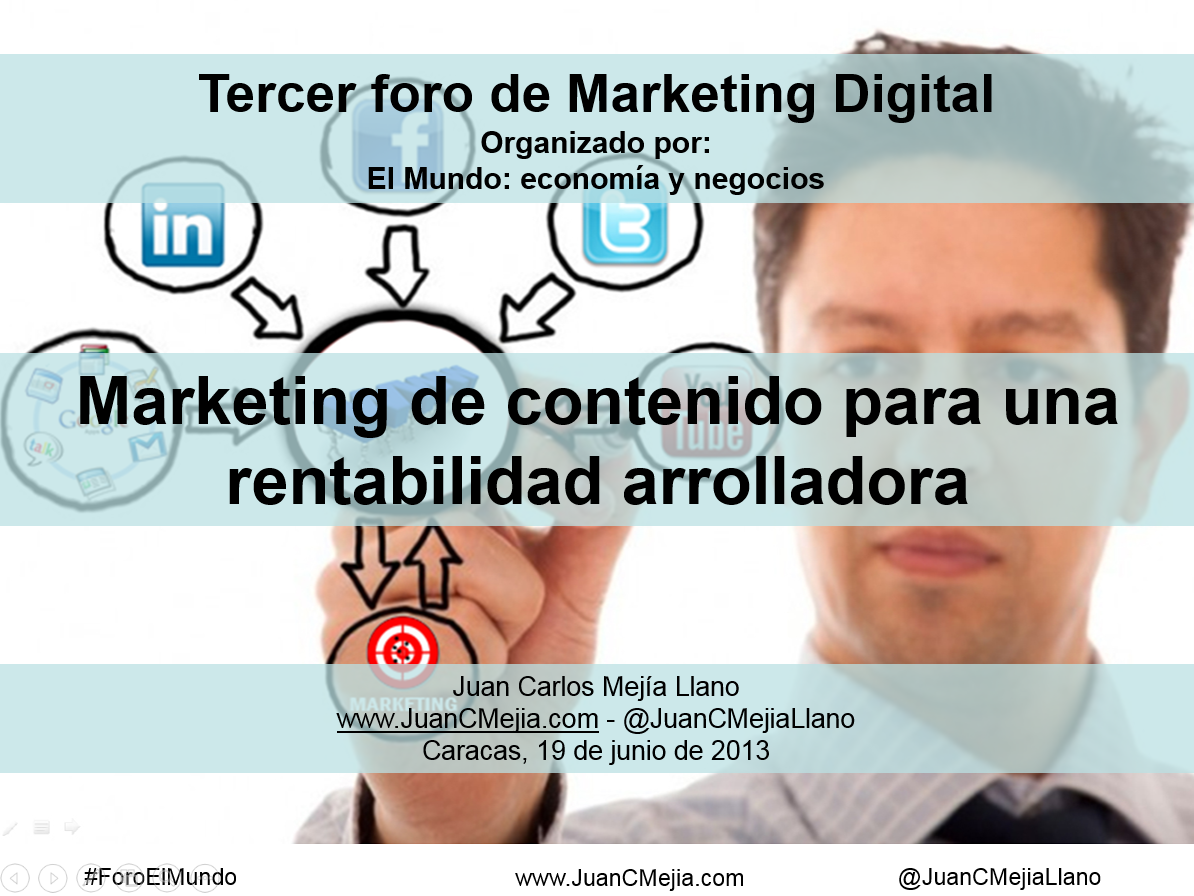 Portada de presentación ROI Marketing de Contenido