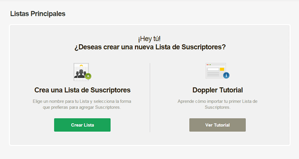 Crea tu lista de suscriptores Fromdoppler