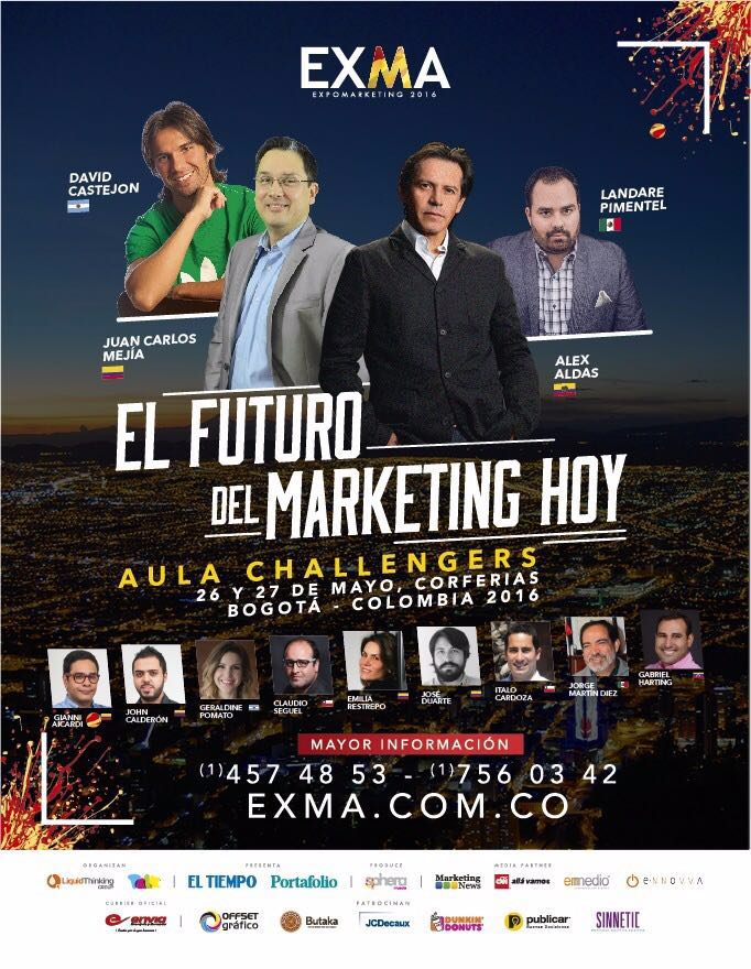 Juan Carlos Mejía Llano en promoción expomarketing 2016